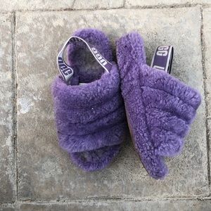 UGG Fluff Yeah Purple Slides
